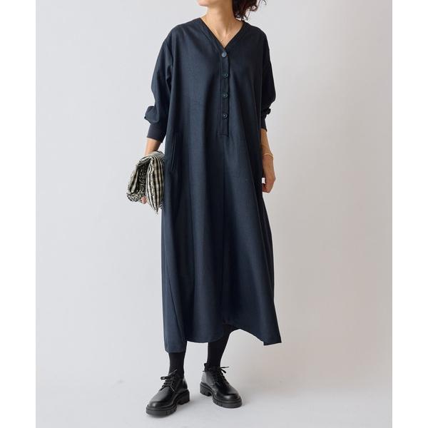 「BEARDSLEY」 長袖ワンピース FREE ネイビー レディース