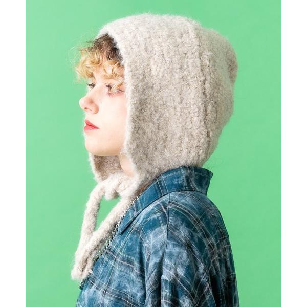 「ankoROCK」 ニットキャップ ONESIZE アイボリー レディース