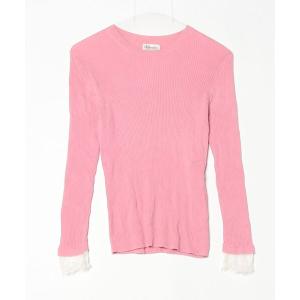 「nesessaire」 長袖ニット 38 ピンク レディース