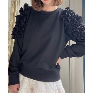 「M y u」 スウェットカットソー FREE ブラック レディース