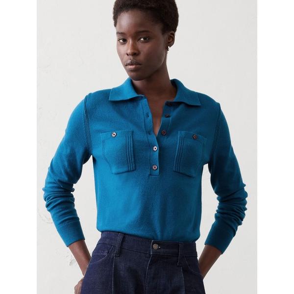 ニット セーター BANANA REPUBLIC FACTORY STORE　　クラウドソフト ポロ...