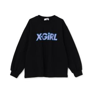 tシャツ X-girlロゴ長袖Tシャツ キッズ 子供服 女の子
