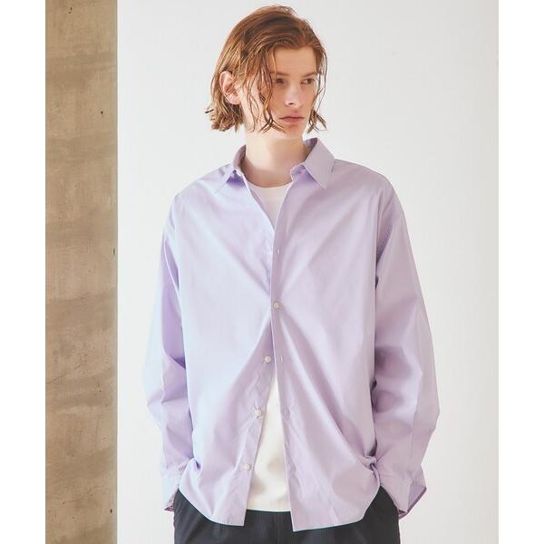 シャツ ストレッチコットン レギュラーカラー リラックスシャツ / オーバーサイズ メンズ レディー...