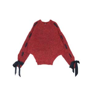 「PAMEO POSE」 長袖ニット FREE レッド レディース