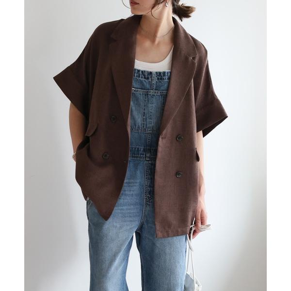 「Bonjour Sagan」 テーラードジャケット FREE ダークブラウン レディース