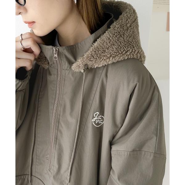 「Java」 中綿ブルゾン LARGE モカ レディース