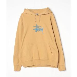 「STUSSY」 プルオーバーパーカー LARGE カーキ メンズ