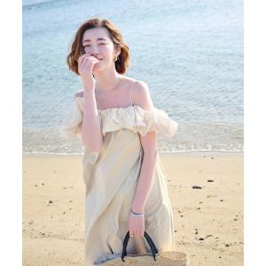 ワンピース オフショルダーフリルワンピース