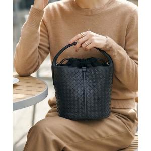 ショルダーバッグ バッグ 「DELI by」編み込みリアルレザーバケットバッグ レディース