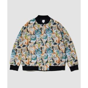 ブルゾン アウター Revo./レヴォ　ゴブラン総柄織り ジップアップブルゾン メンズ レディース