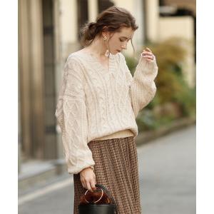 「titivate」 長袖ニット FREE アイボリー レディース