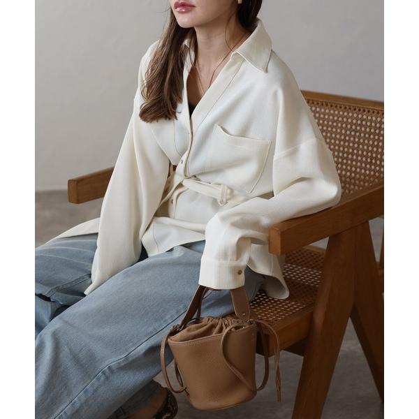 「Bonjour Sagan」 「ANDSEARCH」長袖シャツ FREE アイボリー レディース