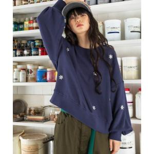 「niko and...」 スウェットカットソー LONG ネイビー レディース