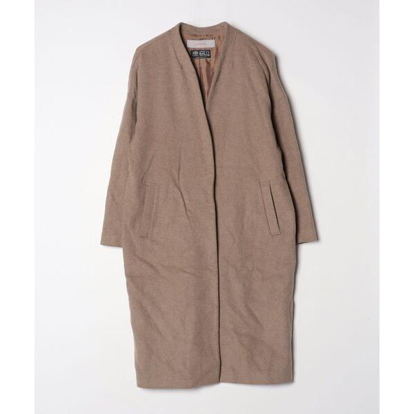 「JOURNAL STANDARD」 ノーカラーコート FREE ブラウン レディース