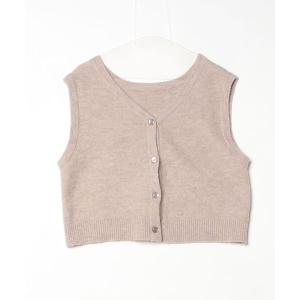 「niko and...」 ニットベスト FREE ベージュ レディース
