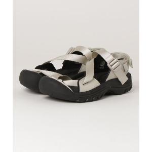 「KEEN」 フラットサンダル 7h ライトグレー レディース