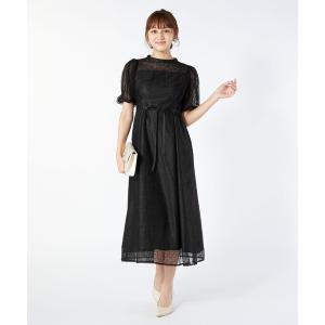 「LAISSE PASSE」 半袖ワンピース SMALL ブラック レディース