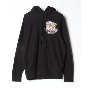 「MONCLER GENIUS」 刺繍プルオーバーパーカー S ブラック メンズ