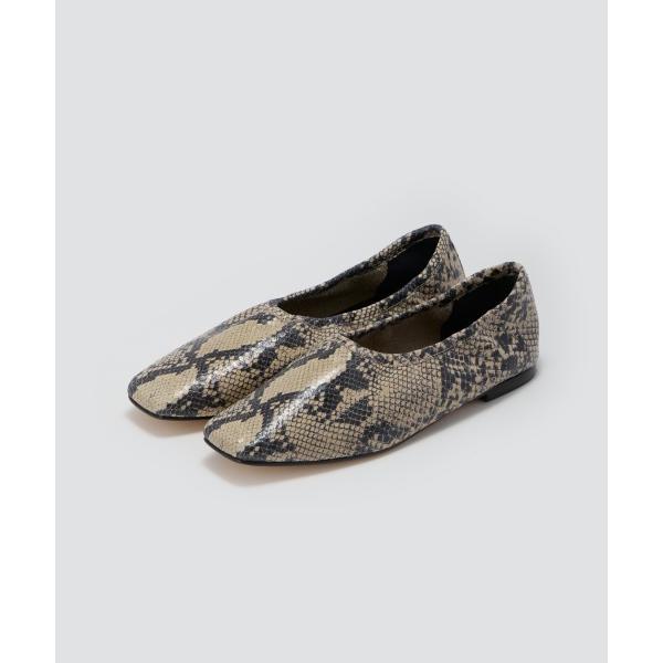 バレエシューズ パンプス ESPIGA フラットシューズ 1.0cm PYTHON