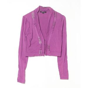 「nanette lepore」 ニットカーディガン M パープル レディース