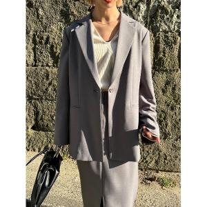 「BLACK BY MOUSSY」 テーラードジャケット 1 グレー レディース