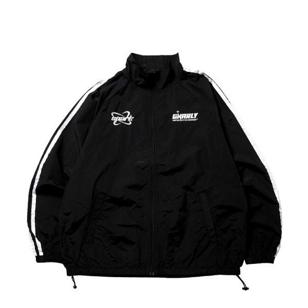 ナイロンジャケット 袖ライン ワンポイント 刺繍 ナイロンジャケット メンズ レディース