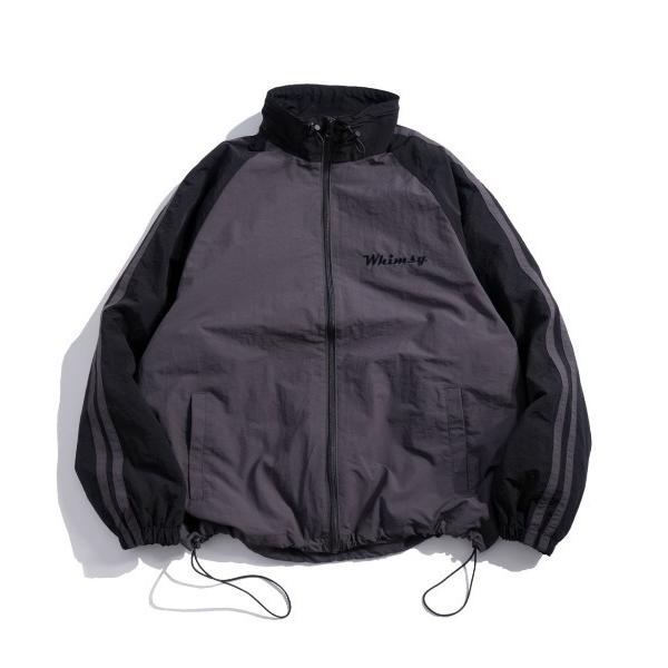 ナイロンジャケット フロント刺繍 ラグランスリーブ ナイロンジャケット メンズ レディース