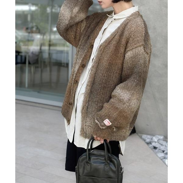 「Java」 ニットカーディガン MEDIUM ブラウン レディース