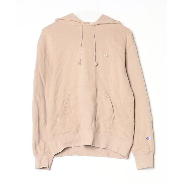 「Champion」 プルオーバーパーカー L ベージュ メンズ