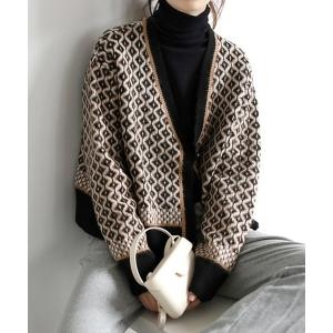 「SEU」 ニットカーディガン フリー ブラック レディース