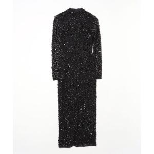 「asos」 長袖ワンピース 4 ブラック レディース