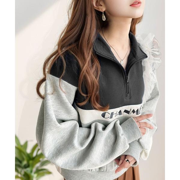 「Java」 スウェットカットソー LARGE チャコール レディース