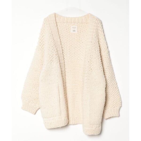 「B:MING by BEAMS」 ニットカーディガン - ホワイト レディース