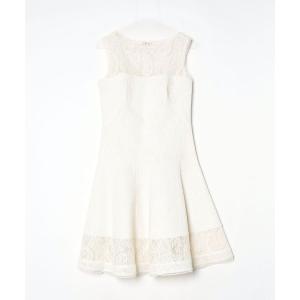 「Tadashi Shoji  」 レースノースリーブワンピース M ベージュ レディース