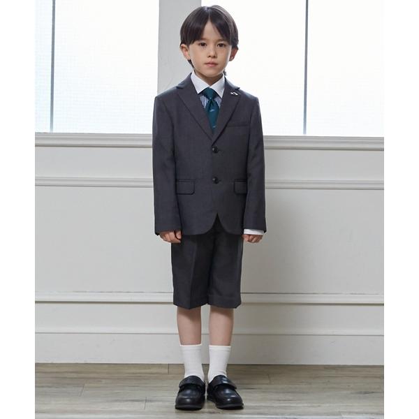 フォーマル 発表会 卒園式 入学式 「フォーマル」グレーJK+ハーフパンツセット キッズ 子供服 男...