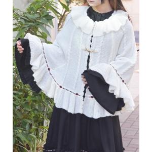 カーディガン ふわふわモヘアニットケープ レディース