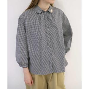 「haupia」 7分袖ブラウス MEDIUM グレー レディース