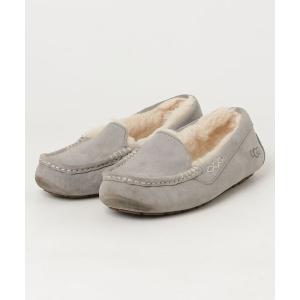 「UGG」 モカシンシューズ 22cm グレー レディース