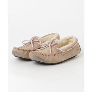 「UGG」 モカシンシューズ 24cm ベージュ レディース