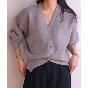 カーディガン ボリュームニットカーディガン レディース