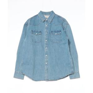 「The DUFFER of ST.GEORGE」 長袖シャツ LARGE インディゴブルー メンズ