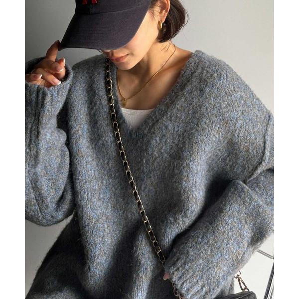 「Java」 長袖ニット MEDIUM ブルー レディース