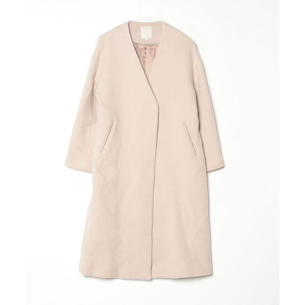 「B:MING by BEAMS」 ノーカラーコート MEDIUM ベージュ レディース