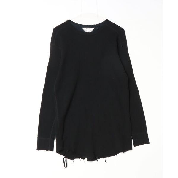 「ANCELLM」 長袖Tシャツ 1 ブラック メンズ