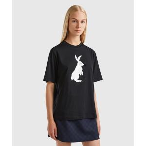 「BENETTON (UNITED COLORS OF BENETTON)」 半袖Tシャツ MEDIUM ブラック レディース
