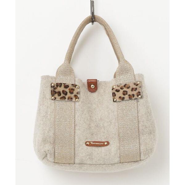 「TOPKAPI」 レオパードハンドバッグ - ベージュ レディース