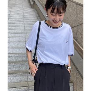 tシャツ 「FRED PERRY/フレッドペリー」 ツインティップライン ワンポイントロゴ刺繍Tシャツ M1588V レディース メンズ