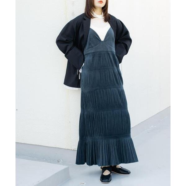 「KBF」 キャミソールワンピース ONE チャコールグレー レディース