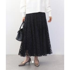 ロング スカート レオパードチュールスカート