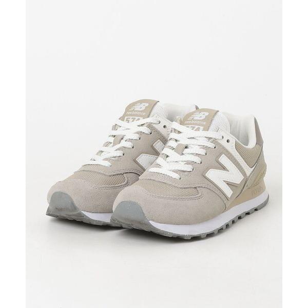 「New Balance」 ローカットスニーカー 22.5cm ベージュ レディース